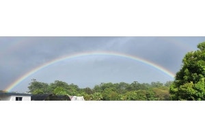 rainbow over nursery