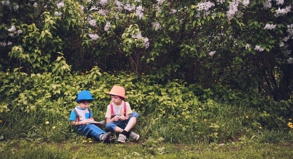 world book day - reading in the garden