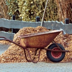 barrow of mulch